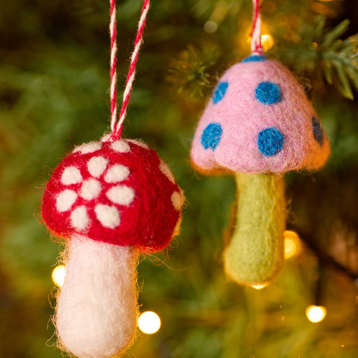 Felt Mushroom Decoration - Assorted - LemonSalt