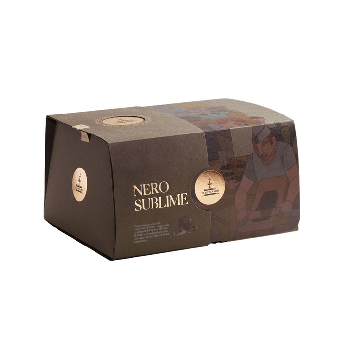 Fiasconaro Chocolate Chip Panettone With Chocolate Cream - Nero Sublime (1kg)