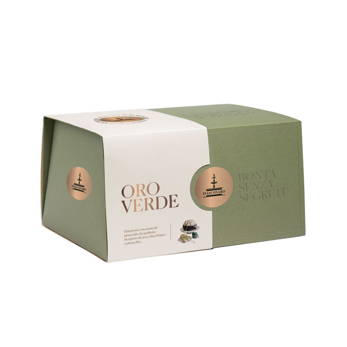 Fiasconaro Pistachio Panettone with Pista Cream - Oro Verde (1kg)