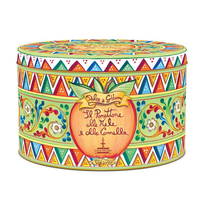 Fiasconaro - Dolce & Gabbana Apple and Cinnamon Panettone in an elegant tin (1kg)