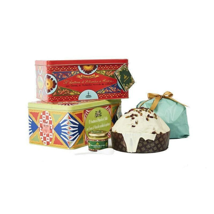 Fiasconaro - Dolce & Gabbana Pistachio Panettone with Pistachio Cream in Red Tin (1kg)