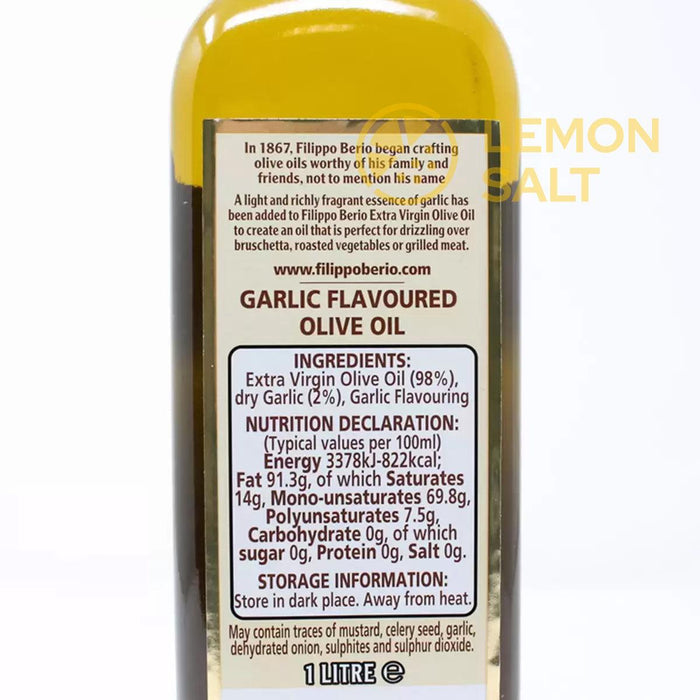 Filippo Berio Garlic Flavoured Olive Oil (1L) | {{ collection.title }}