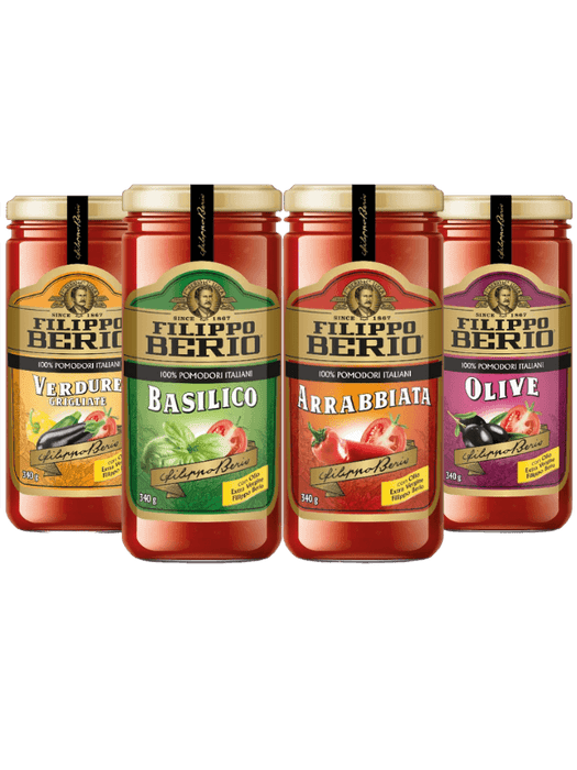 Filippo Berio Pasta Sauce Variety Pack (4x340g) | {{ collection.title }}