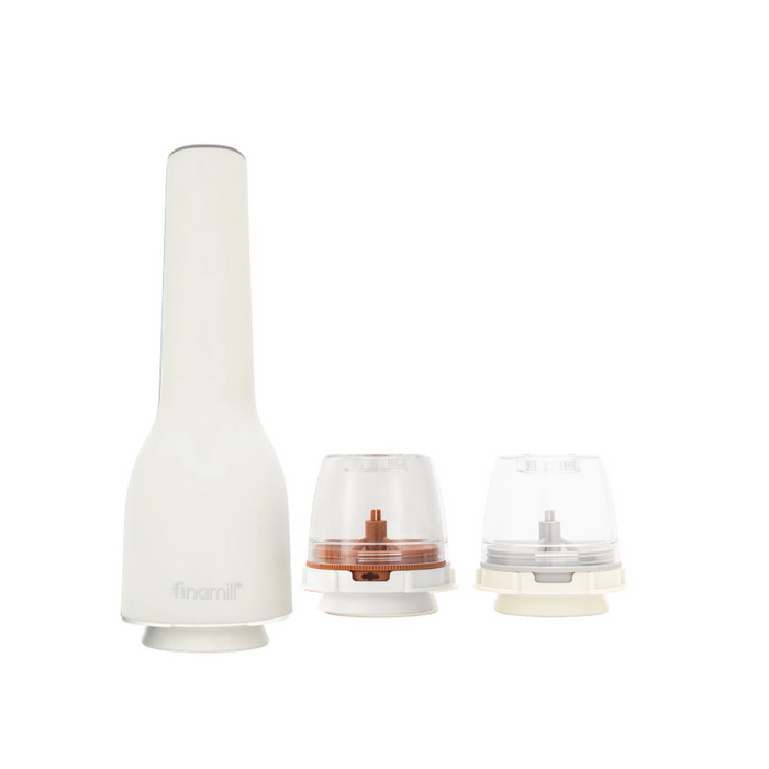 FinaMill One 3pc USB Spice Grinder Set - White