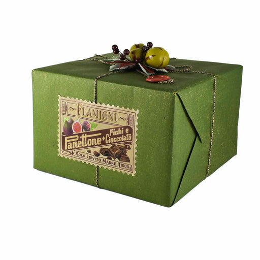 Flamigni Chocolate Rustic Panettone - Dark Chocolate & Fig (1kg) - LemonSalt