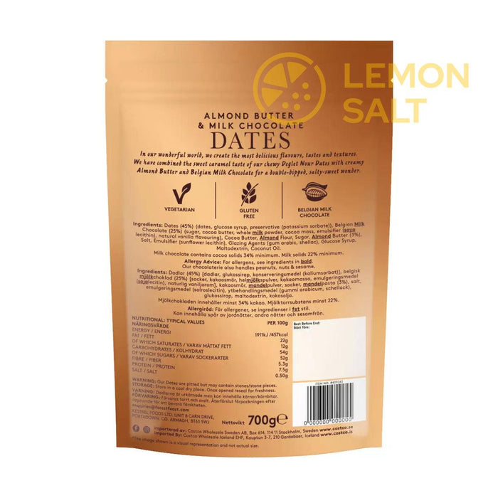 Forest Feast Almond Butter & Milk Chocolate Dates (700g) Dates Buy