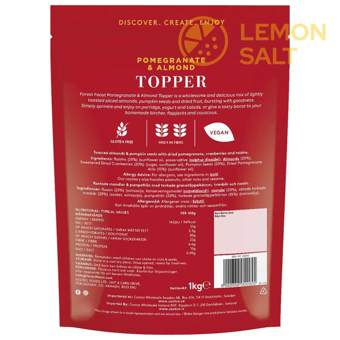Forest Feast Pomegranate and Almond Topper (1kg)