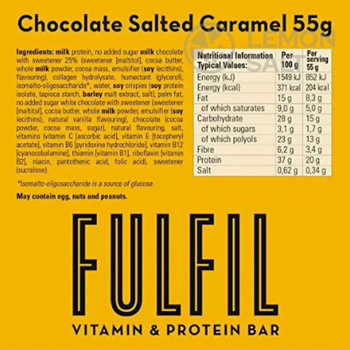 Fulfil Chocolate Salted Caramel Protein Bar (15x55g)