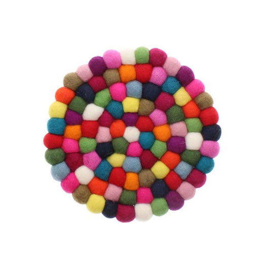 Funky Yak Pebble Wool Felt Coaster 12cm Assorted | {{ collection.title }}