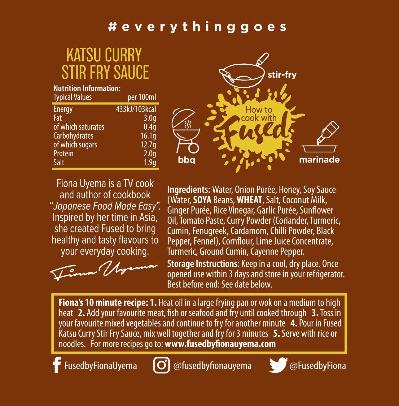 Fused Katsu Curry Stir Fry Sauce (110g)