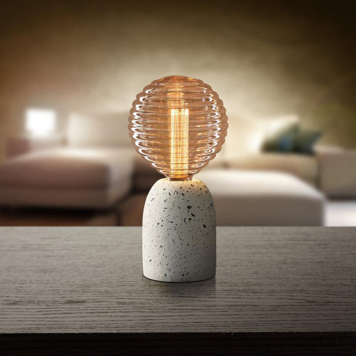 Gallery Lamp Set (Terrazzo Base & Beehive bulb)