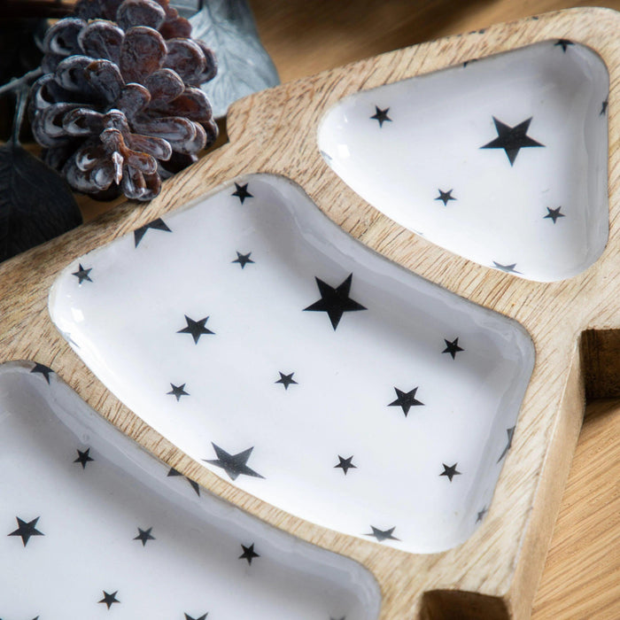 Gallery Large Starry Xmas Tree Nibbles Platter | {{ collection.title }}