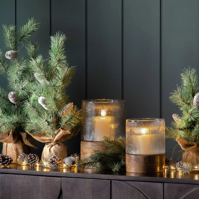 Gallery Mixed Cone & Cotton Garland with LED