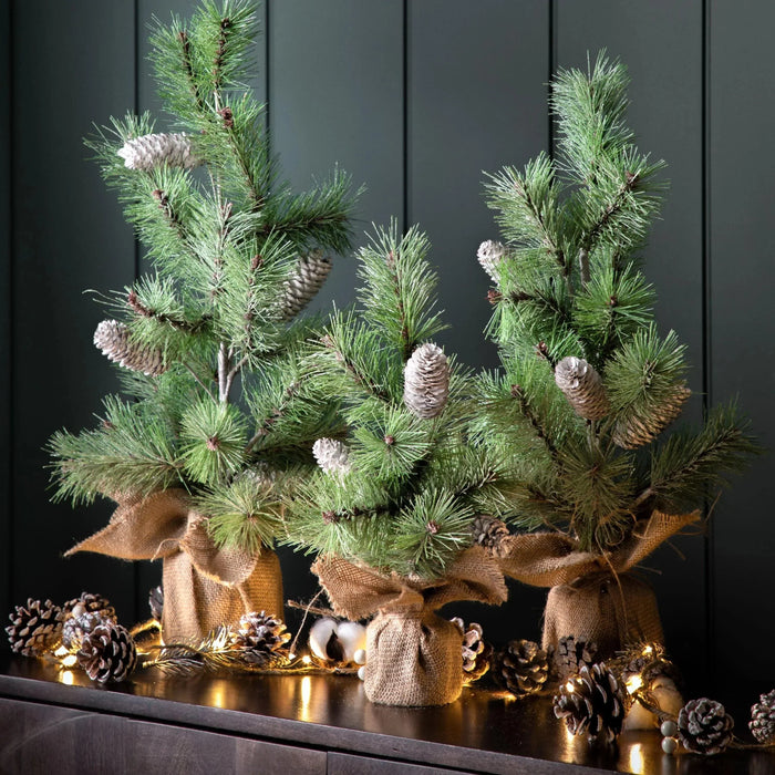 Gallery Mixed Cone & Cotton Garland with LED