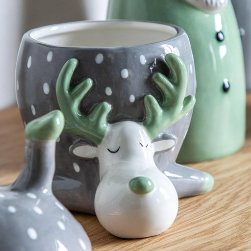 Gallery Reindeer Pot With Lid | {{ collection.title }}