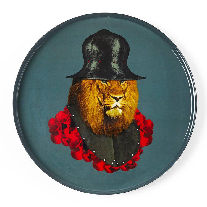Gangzai Design Lion Quichotte Round Tray (30cm) - LemonSalt