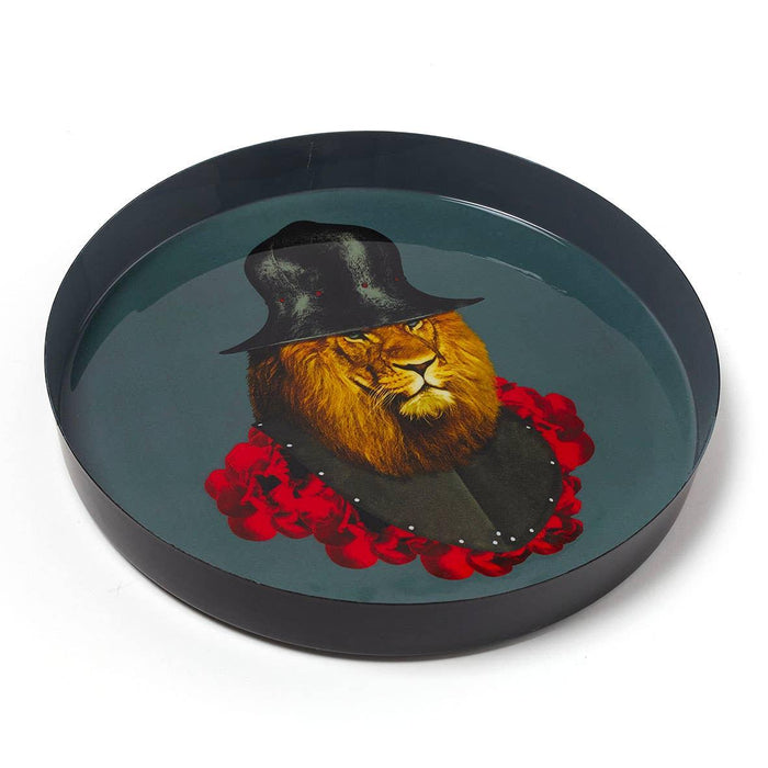 Gangzai Design Lion Quichotte Round Tray (30cm) - LemonSalt