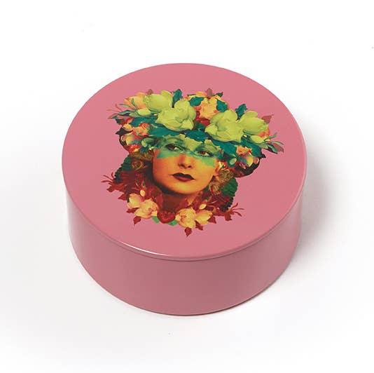 Gangzai Design Rosana Round Metal Box (10cm) - LemonSalt