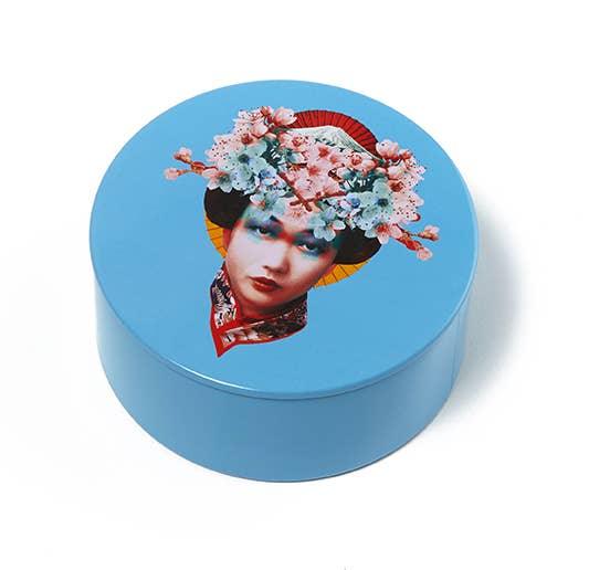 Gangzai Design Round Metal Box Miss Fuji (10cm) - LemonSalt