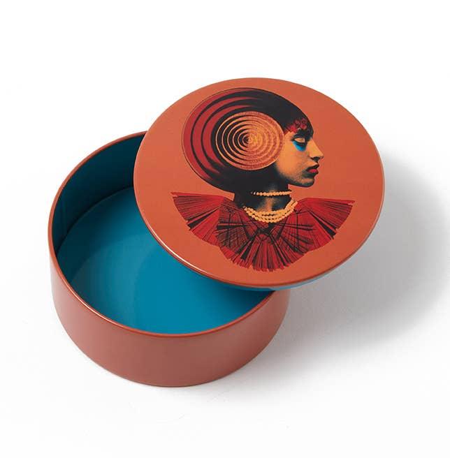 Gangzai Design Round Metal Gipsy Box (10cm) - LemonSalt