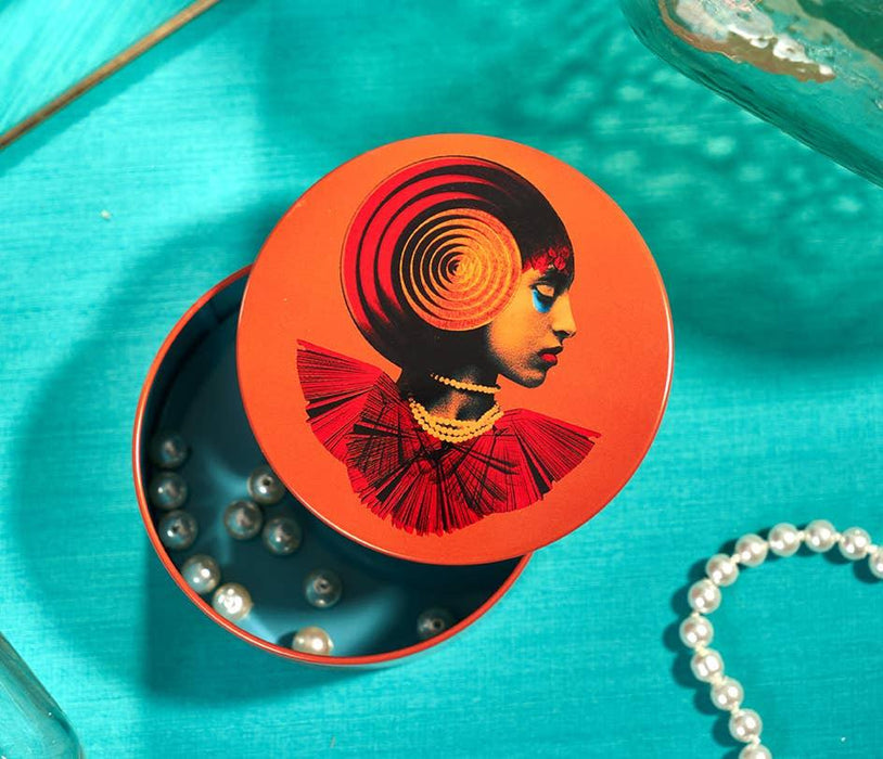 Gangzai Design Round Metal Gipsy Box (10cm) - LemonSalt