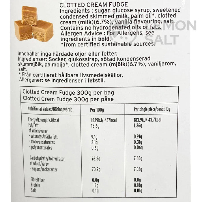 Gardiners Clotted Cream & Salted Caramel Fudge (600g) - LemonSalt