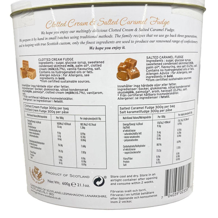 Gardiners Clotted Cream & Salted Caramel Fudge (600g) - LemonSalt