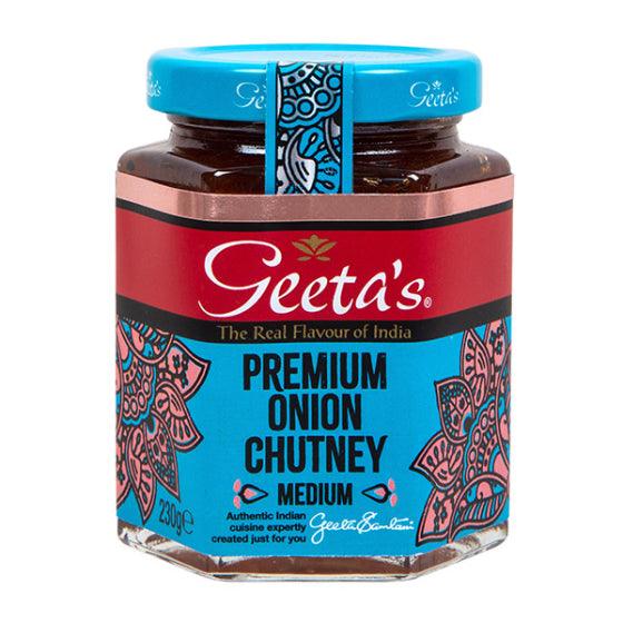 Geeta's Premium Onion Chutney Medium (230g) Chutney Buy Online UK