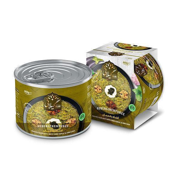 Gilani Mashed Aubergine with Fried Garlic & Mint - Kashk-e-Bademjan (460g) - LemonSalt