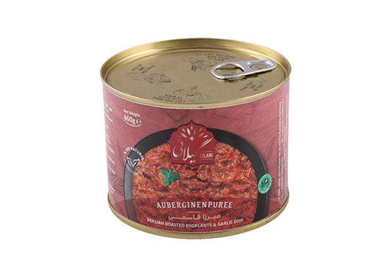 Gilani Persian Roasted Aubergine & Garlic Tin - Mirza Ghasemi (460g) - LemonSalt