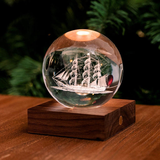 Gingko Amber Crystal Light - Sailing Boat - LemonSalt