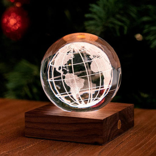 Gingko Amber Crystal Light - World Globe - LemonSalt