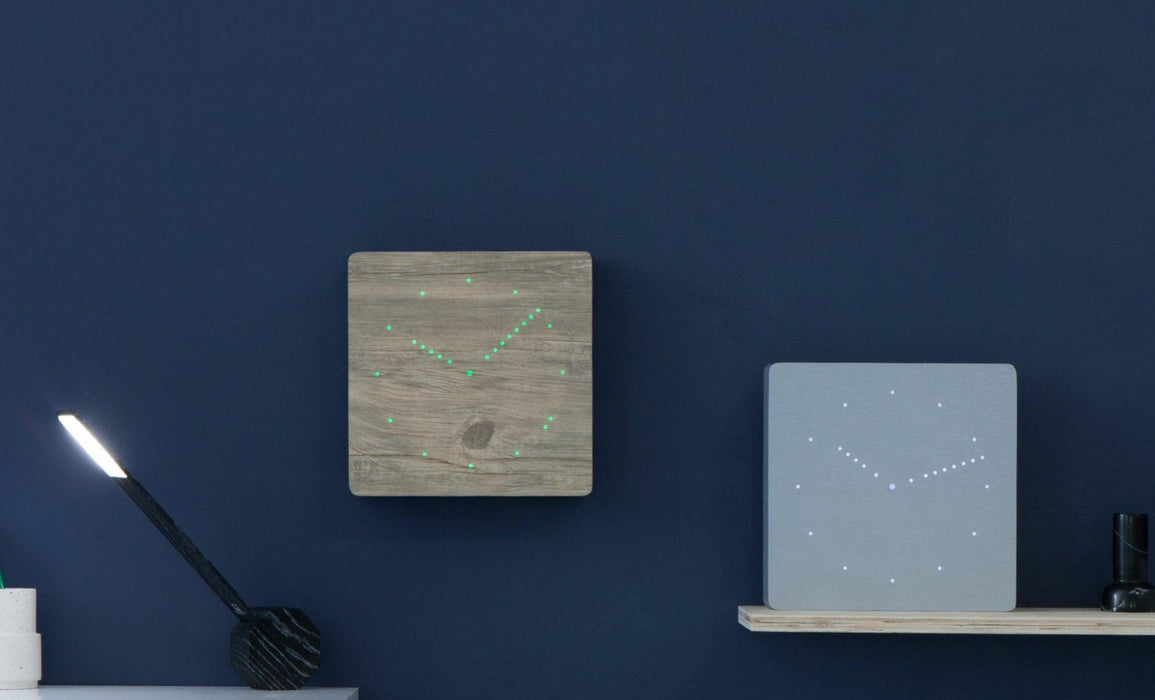 Gingko Analogue Click Desk Alarm Clock - Ash