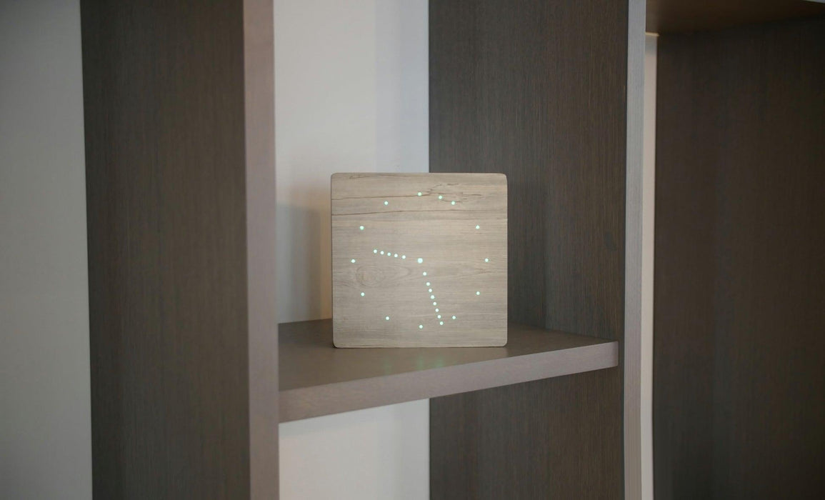 Gingko Analogue Click Desk Alarm Clock - Ash