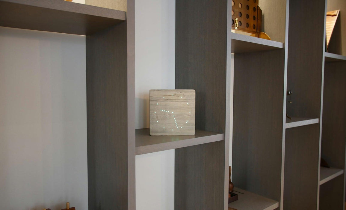 Gingko Analogue Click Desk Alarm Clock - Ash