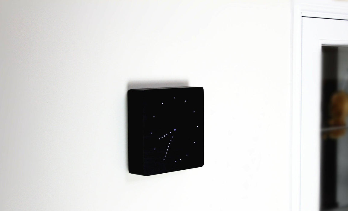 Gingko Analogue Click Desk Alarm Clock - Black