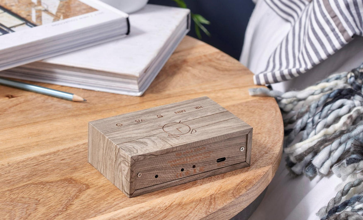 Gingko Flip Click Alarm Clock - Ash