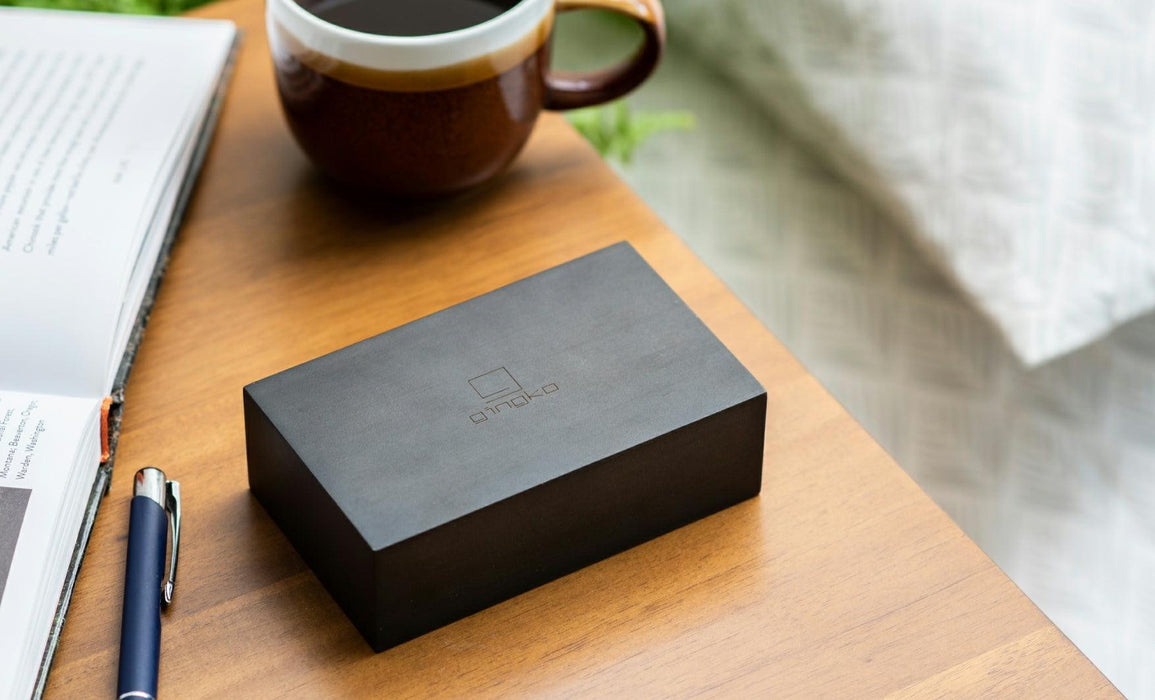 Gingko Flip Click Alarm Clock - Black