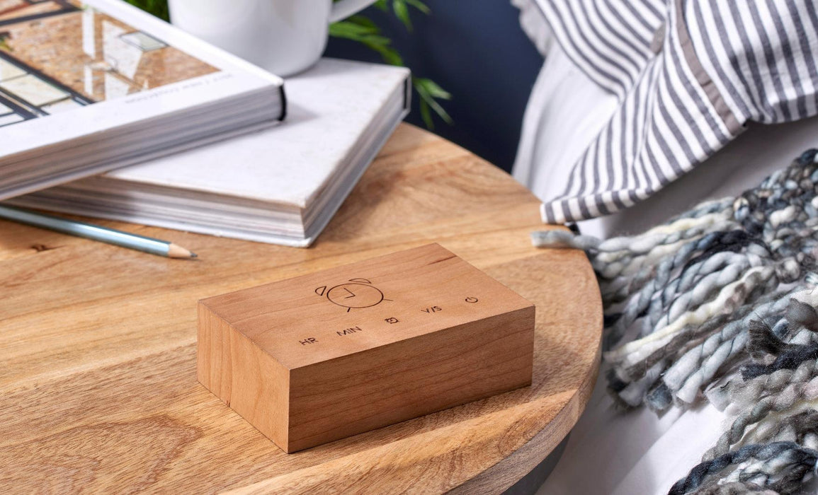 Gingko Flip Click Alarm Clock - Cherry