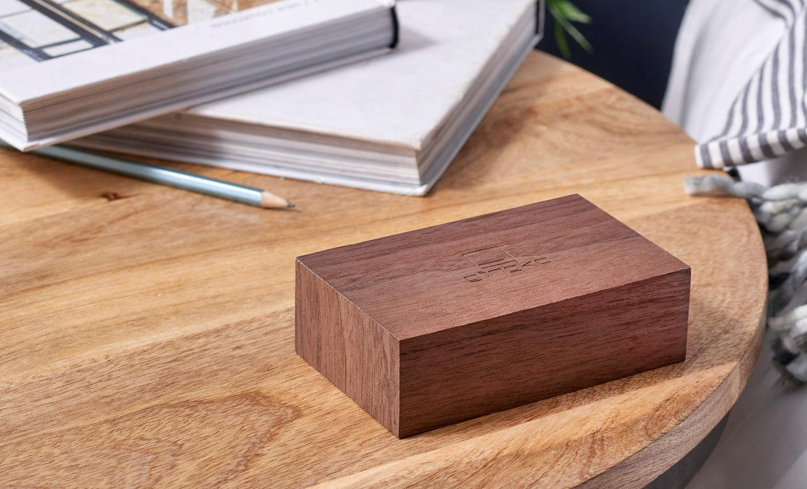 Gingko Flip Click Alarm Clock - Walnut