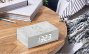 Gingko Flip Click Alarm Clock - White Birch