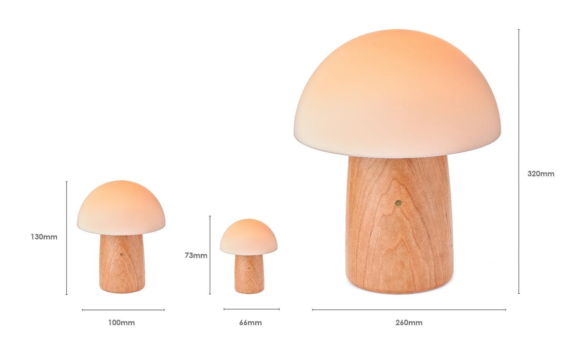 Gingko Large Alice Mushroom Lamp - Walnut | {{ collection.title }}