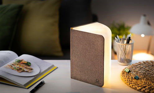 Gingko Large Smart Book Light - Coffee Brown | {{ collection.title }}