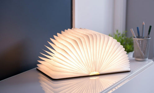 Gingko Large Smart Book Light - Maple | {{ collection.title }}
