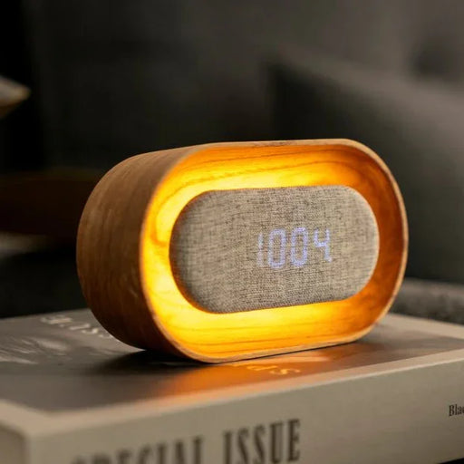 Gingko Lumos Clock - Oval White Ash - LemonSalt