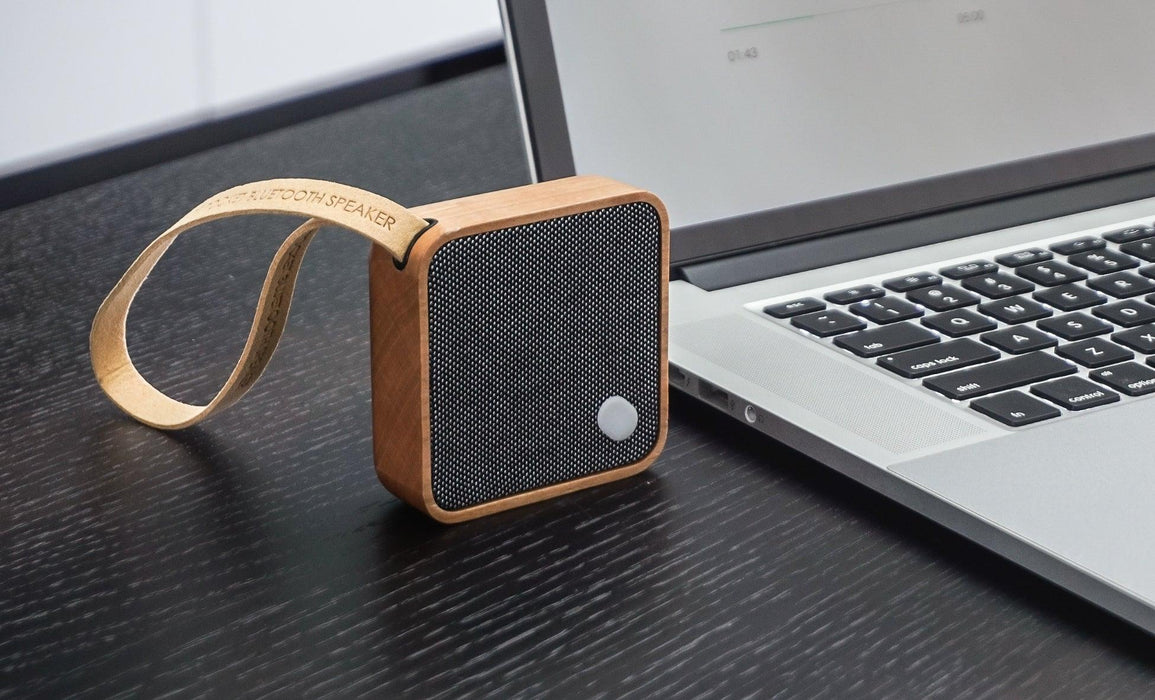 Gingko Mi Square Bluetooth Speaker - Bamboo | {{ collection.title }}