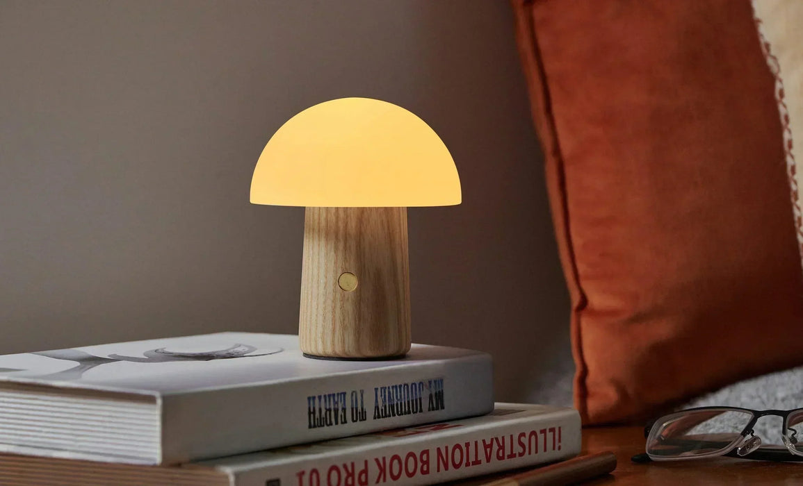 Gingko Mini Alice Mushroom Lamp - White Ash - LemonSalt