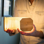 Gingko Smart Accordion Lamp - Bamboo