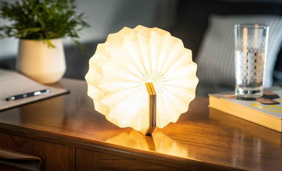 Gingko Smart Accordion Lamp - Maple | {{ collection.title }}