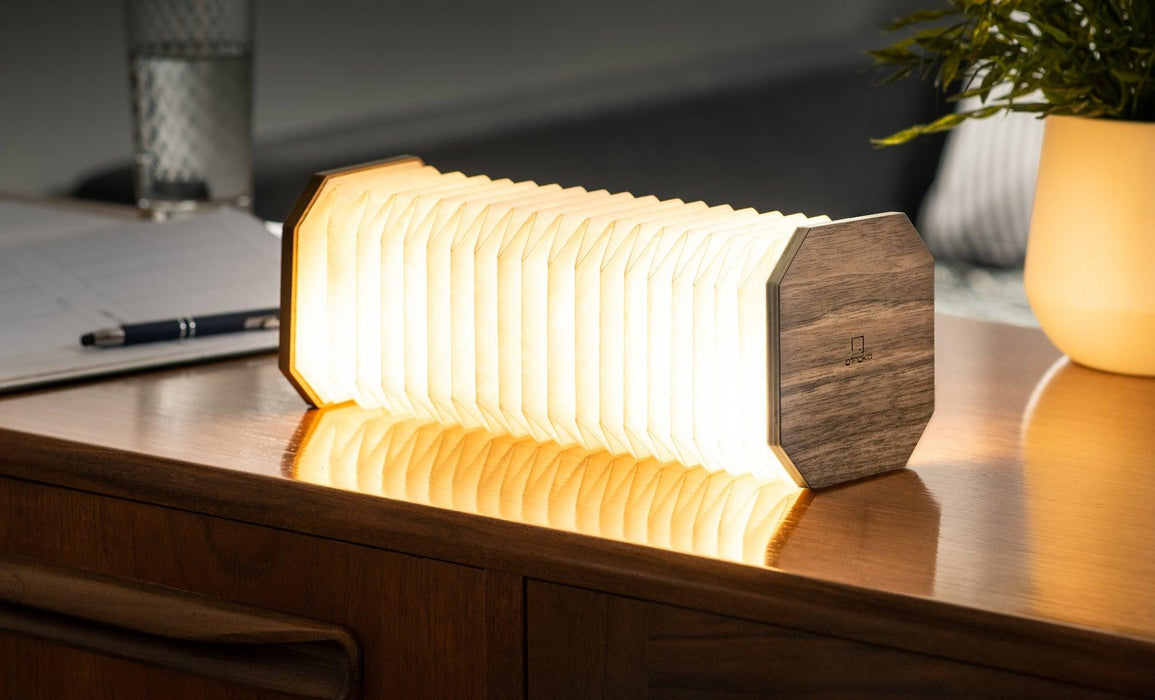 Gingko Smart Accordion Lamp - Walnut - LemonSalt